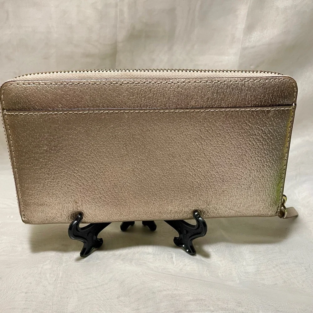 Kate Spade Metallic Rose Gold Continental Wallet